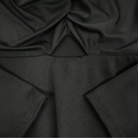 EXPRESS Black Fitted Long Sleeve Cutout Dress Bodycon‎ Ruched Size XS Large New - Picture 6 of 11